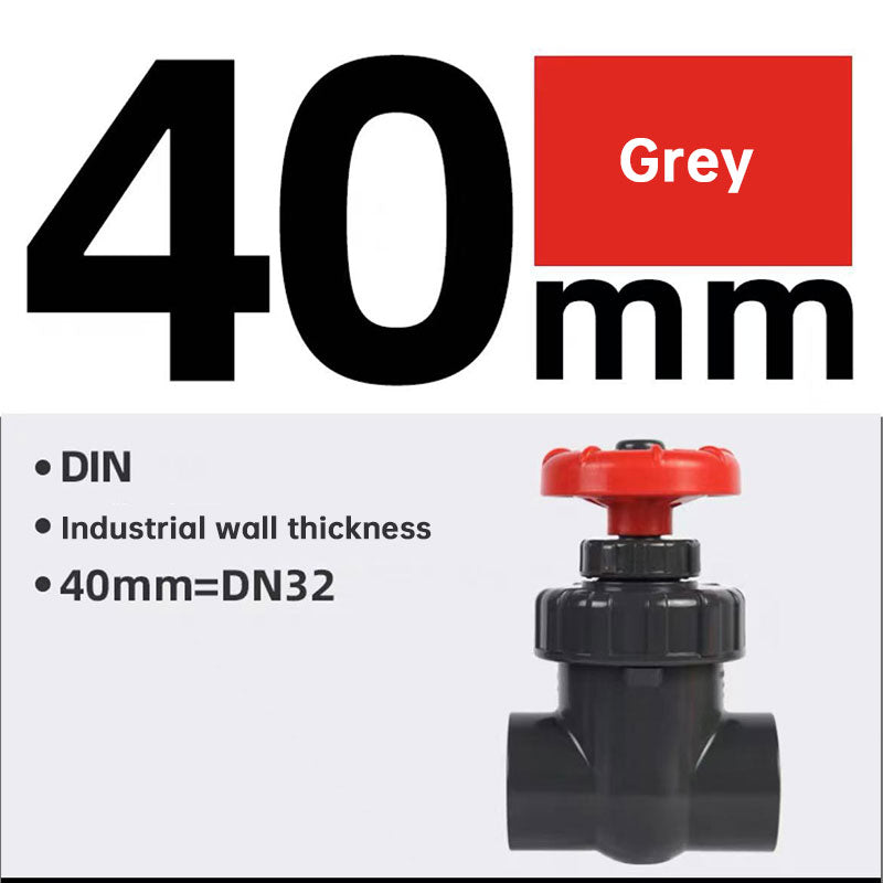 25/32/40mm UPVC Control Valve - Corrosion Resistant Plastic Gate Valve for Aquarium Sump & Garden Drip Irrigation Accessories