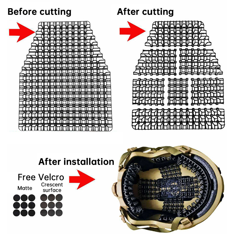 Universal 4D Perforated Tactical Helmet Liner – Breathable Soft Shock-Absorbing Pad