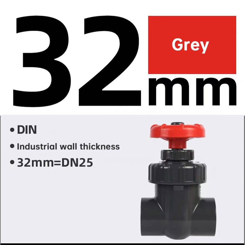 25/32/40mm UPVC Control Valve - Corrosion Resistant Plastic Gate Valve for Aquarium Sump & Garden Drip Irrigation Accessories