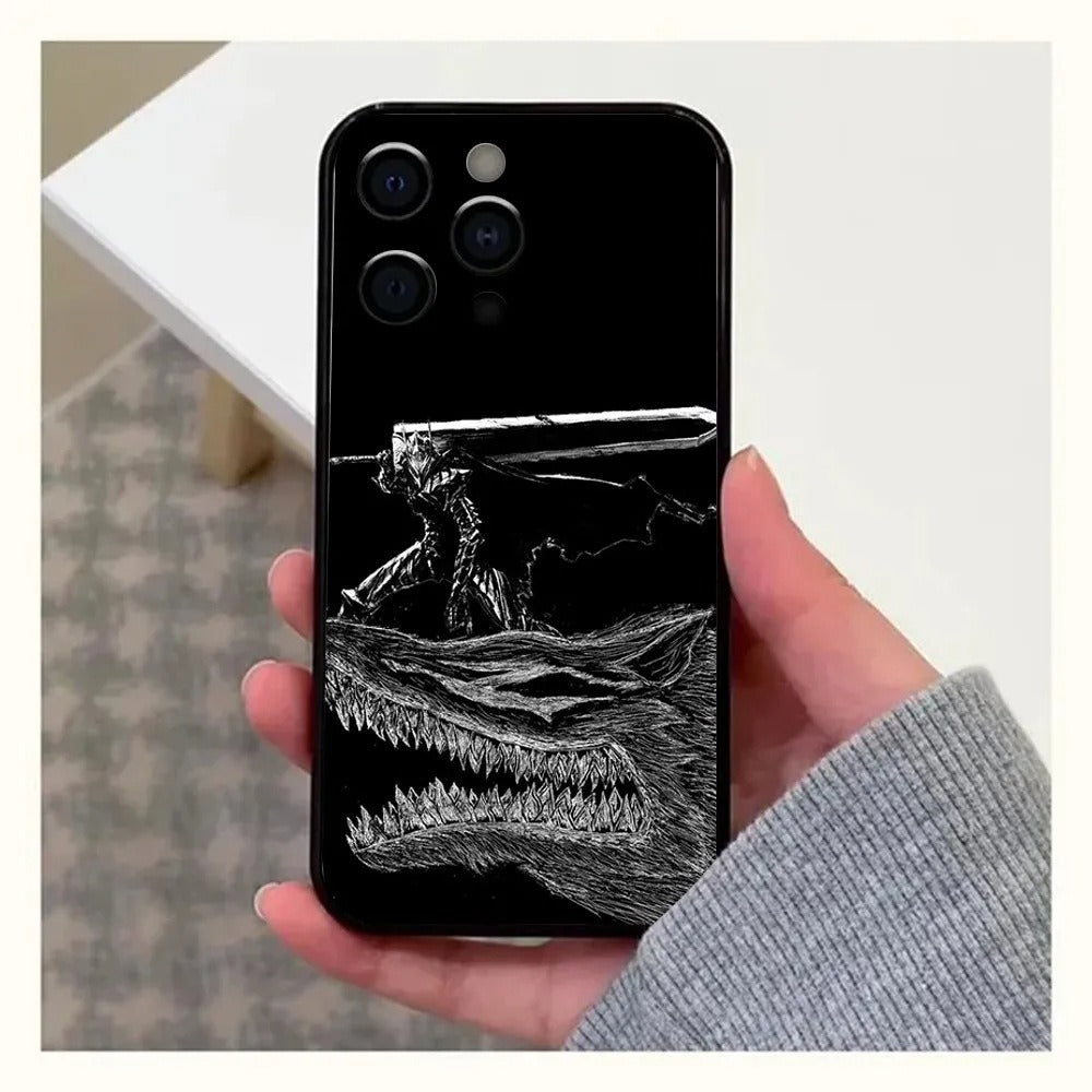 GutsrkiPhone Anime Phone Case 15 New SE Black