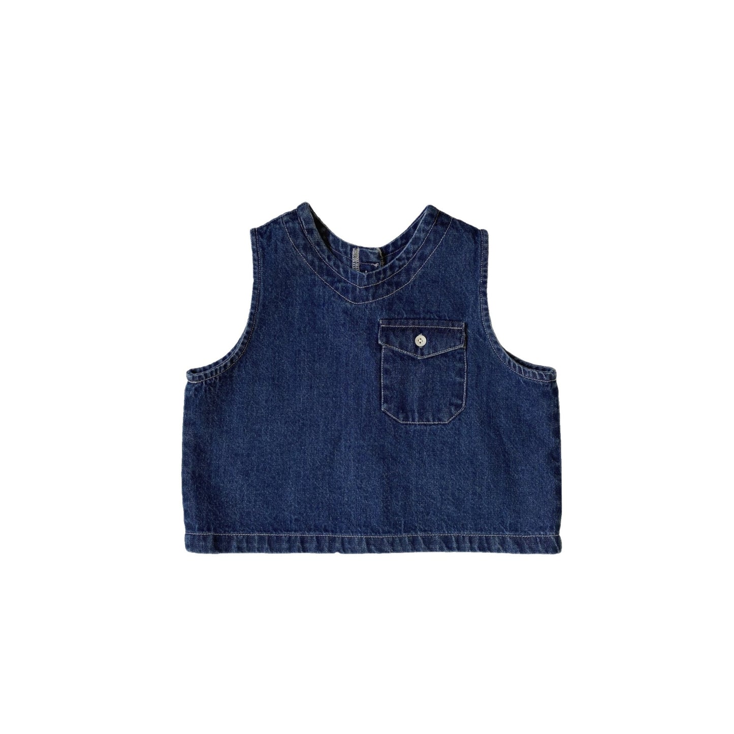 Sleeveless soft denim vest