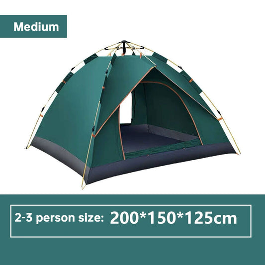 3-12 Person Double Layer 2-Bedroom Family Tunnel Camping Tent Waterproof Windproof UV Resistant for Outdoor Hiking & Camping