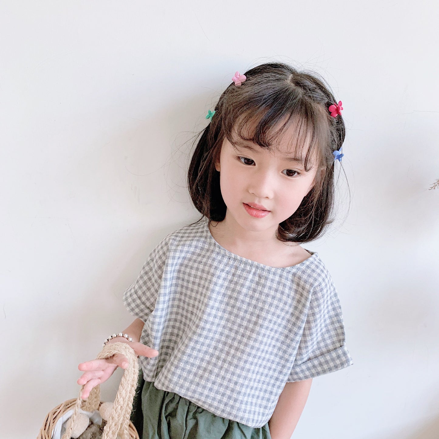 Children's cotton leprosy short sleeved shirt