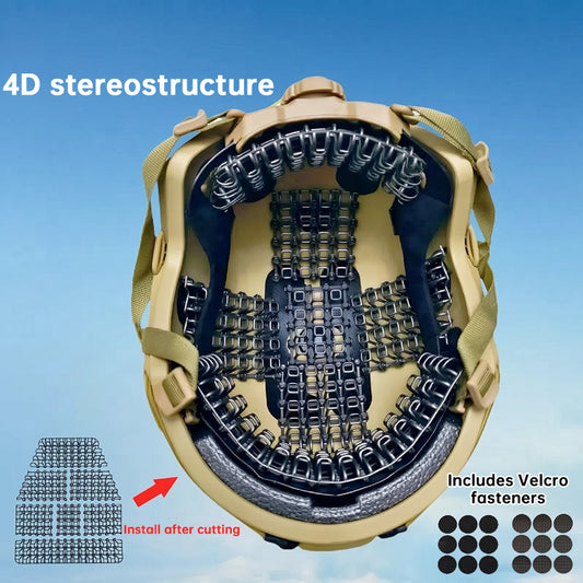Universal 4D Perforated Tactical Helmet Liner – Breathable Soft Shock-Absorbing Pad