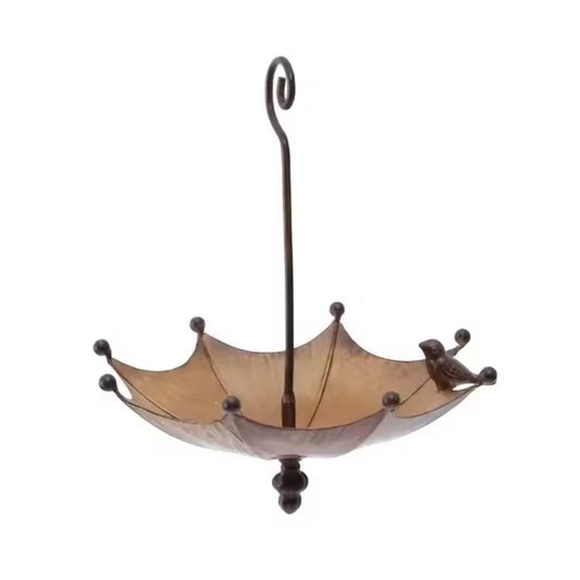 Umbrella Hanging Bird Feeder - Outdoor Iron Tray for Hummingbirds & Wild Birds (Garden & Yard)