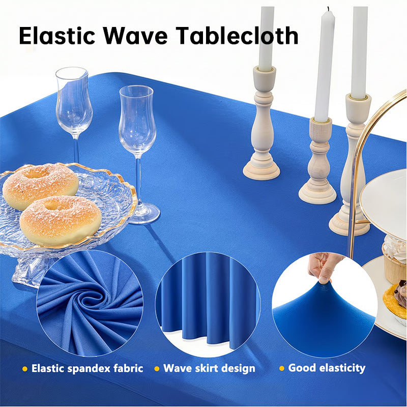 Stretch Spandex Table Cloth Rectangular, Fitted Table Cover for Weddings Parties Banquets Hotel Event Decoration