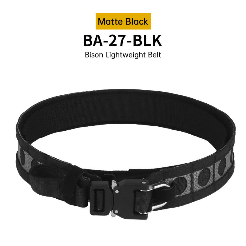 Tactical Two-Layer Battle Belt with Quick Detach Metal Buckle, MOLLE Hunting Combat Waist Belt for Airsoft Gear