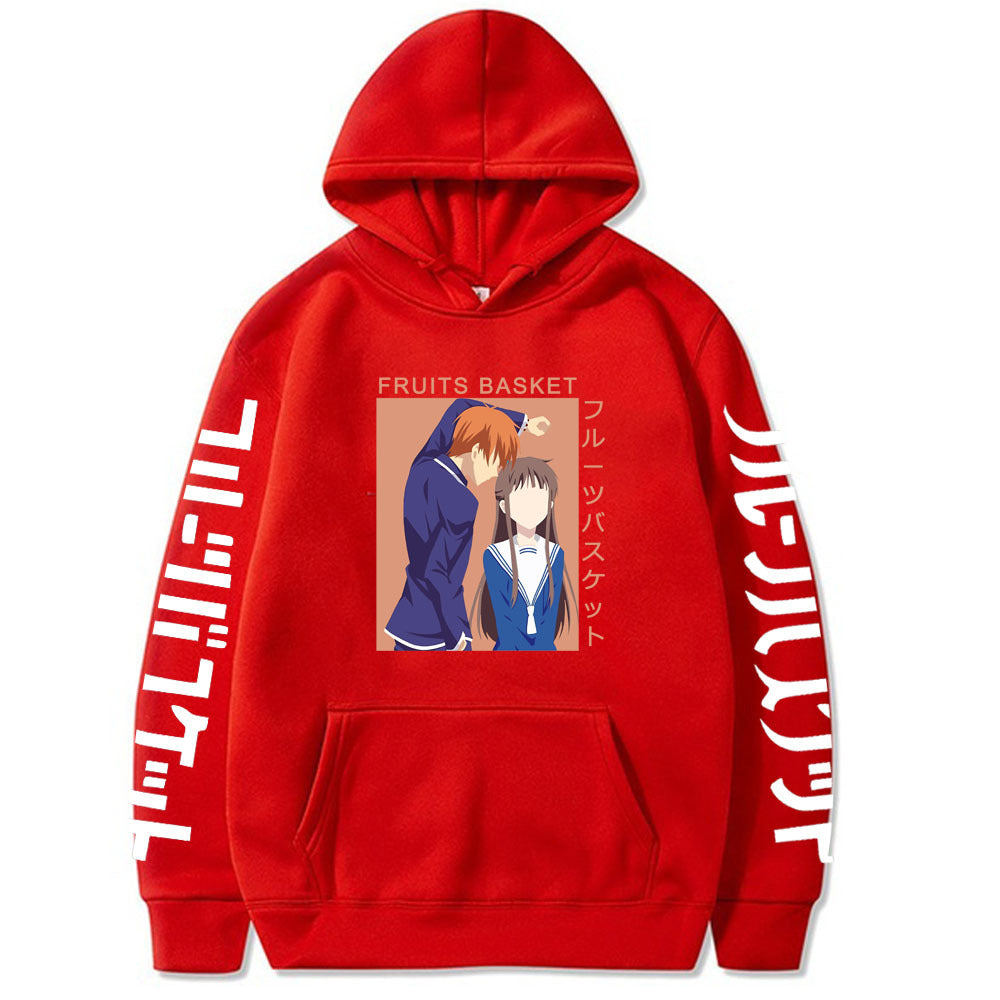 Sohma Kyo Honda Tohru Fruits Basket Printed Hooded Sweatshirt