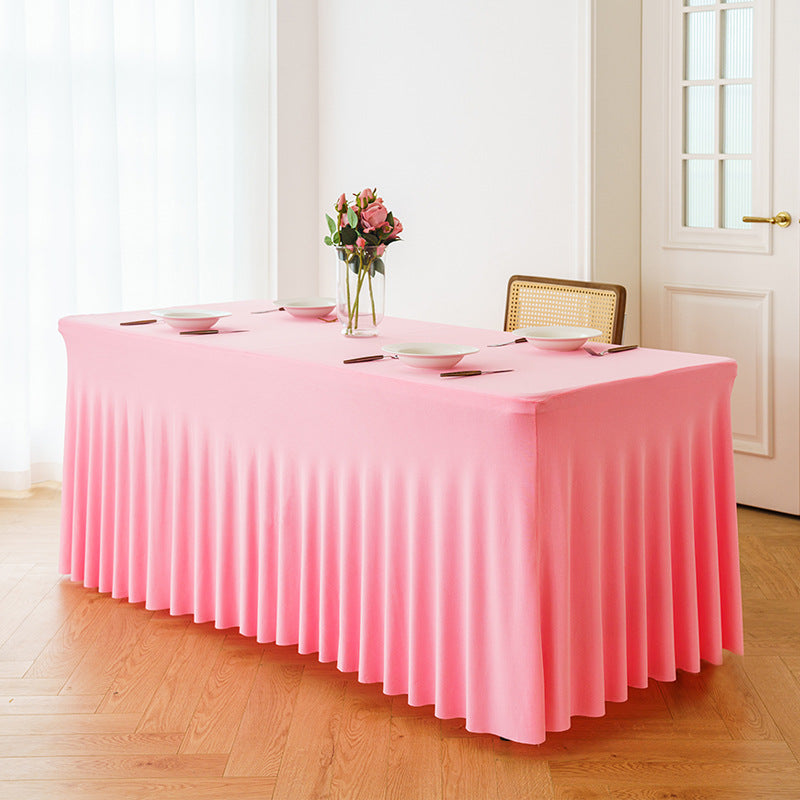 Stretch Spandex Table Cloth Rectangular, Fitted Table Cover for Weddings Parties Banquets Hotel Event Decoration