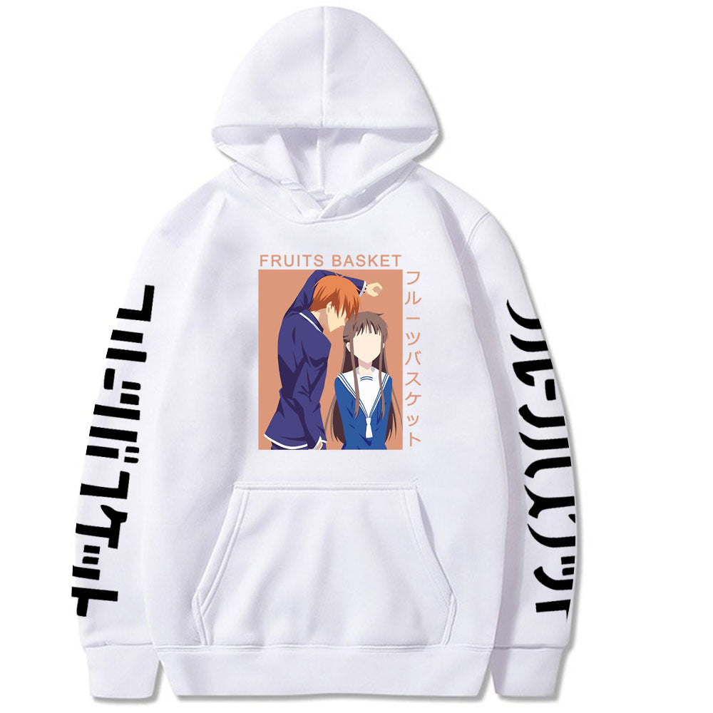 Sohma Kyo Honda Tohru Fruits Basket Printed Hooded Sweatshirt
