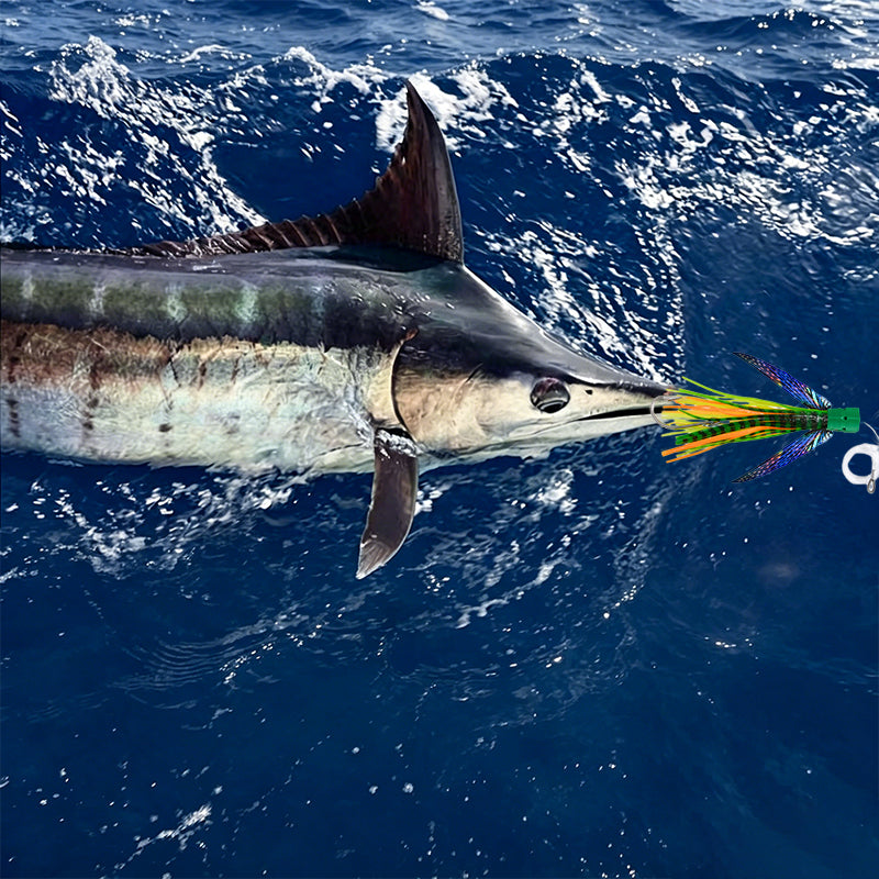 Squid Shape Trolling Lure – 225mm 77g Large Soft Fishing Bait, Deep Sea Boat Trolling Jig for Tuna & Pelagic Species