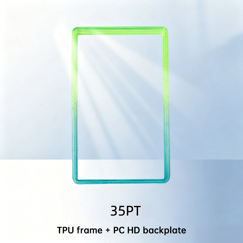 Glitter Gradient PSA Card Protector, Silicone Cover for PSA 35/10 Slabs, Sparkle TPU Sleeve for Pokemon & Sports Trading Cards