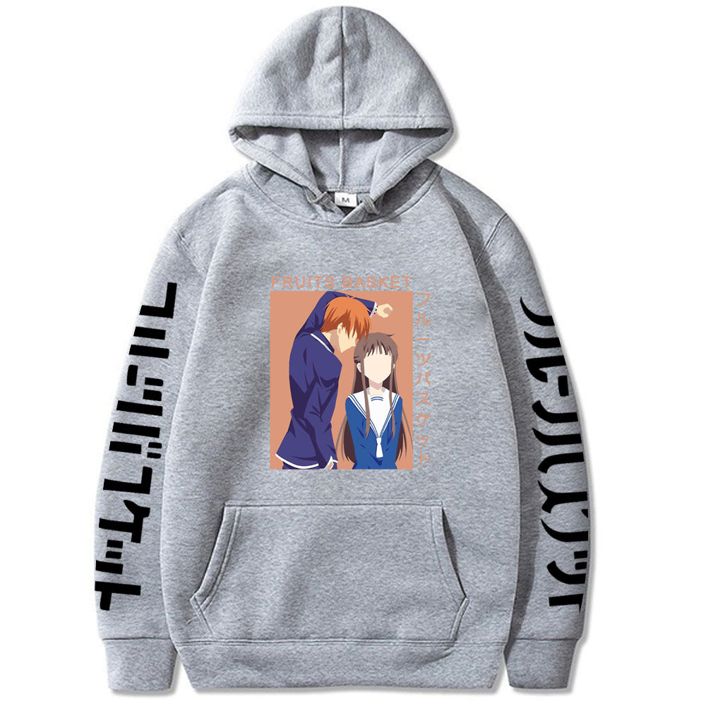 Sohma Kyo Honda Tohru Fruits Basket Printed Hooded Sweatshirt