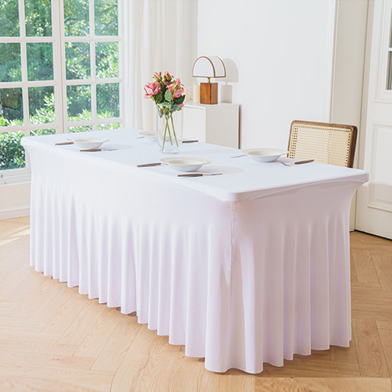 Stretch Spandex Table Cloth Rectangular, Fitted Table Cover for Weddings Parties Banquets Hotel Event Decoration