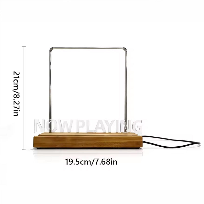Wooden Vinyl Record Stand - Desktop Album Display & CD Rack for Home, Cafe, or Office Decor
