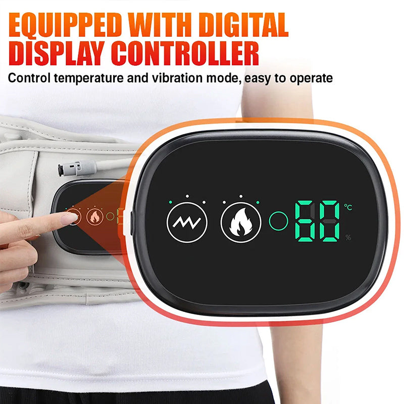 Electric Heating & Massage Waist Belt, Inflatable Airbag Lumbar Support for Back Pain and Posture Correction