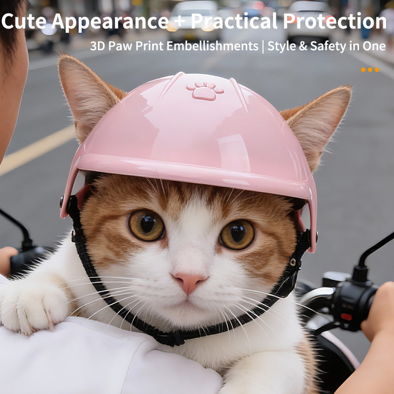 Pet Helmet New Pink Dog Cat Motorcycle Pet Dog Motorbike Sport Outdoor Pet Accessory Headwear