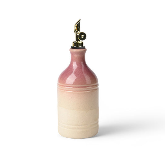European Retro Green Ceramic Olive Oil Bottle with Stainless Steel Spout – Vintage Kitchen Storage & Seasoning Dispenser