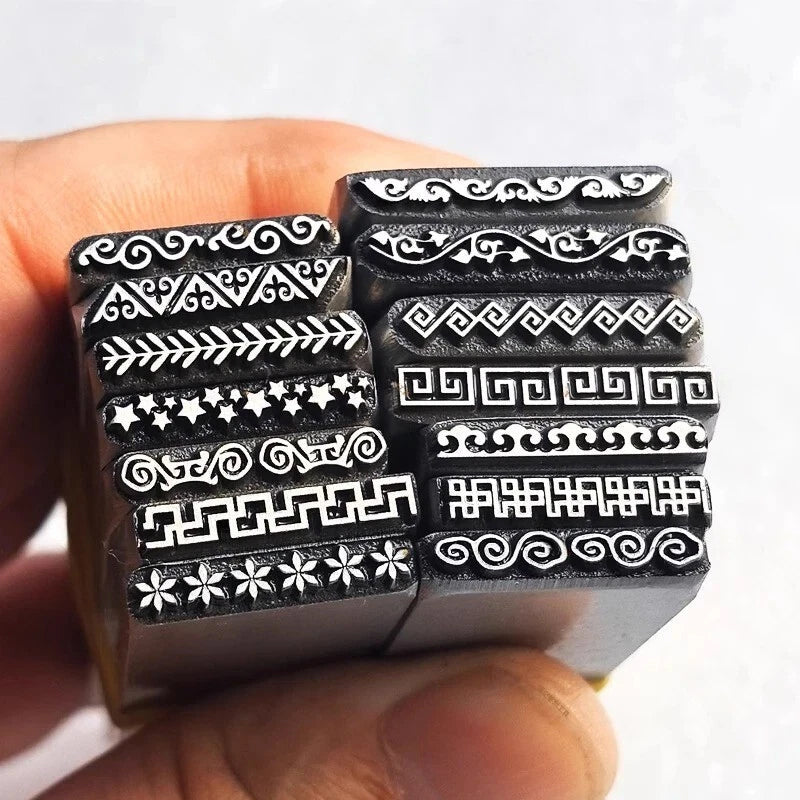 Delicate Lace Edge Metal Stamp | Jewelry Maker’s Hole Punch for Custom Ring & Bracelet Marking | Romantic Floral Texture Tool