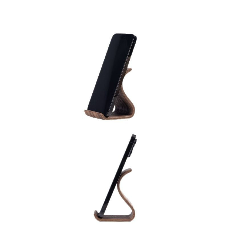 Mobile Phone Stand Portable Wooden Lazy Bracket Simple Desktop Creative TV Video Support Phone Holder