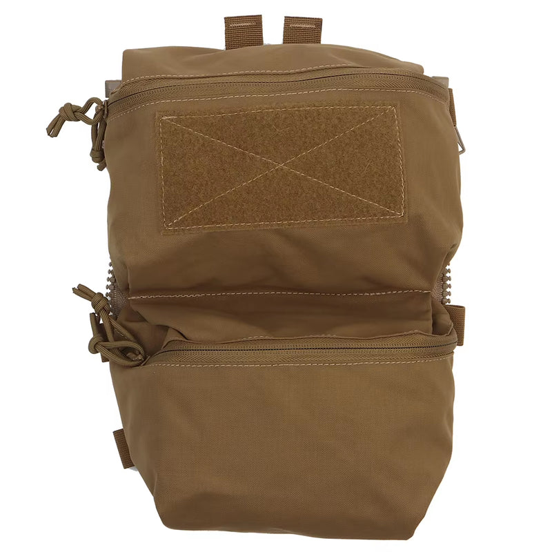 Tactical Back Panel Double General Purpose Pouch for FCPC V5 & Ferro Style Plate Carriers, Molle Utility Storage Bag