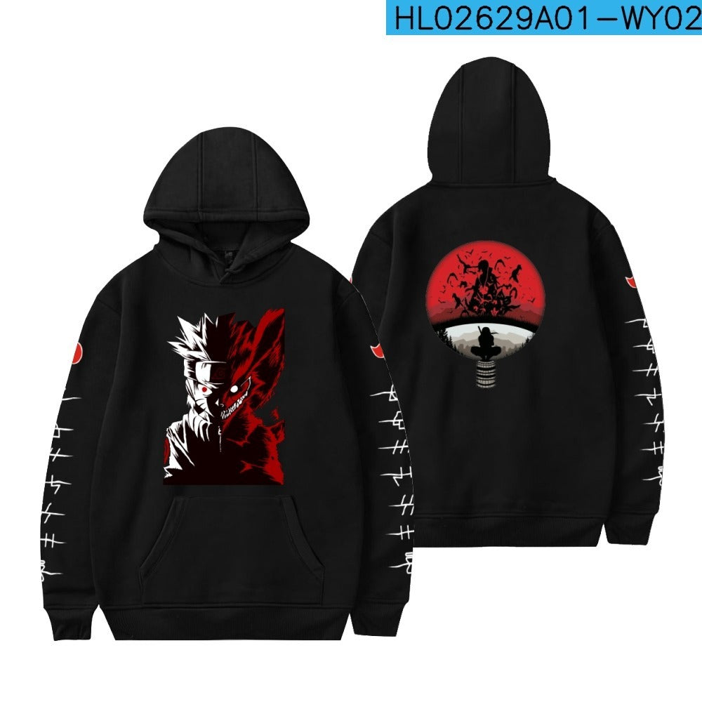 Nissan Naruto Spring, Autumn, Winter Men's Trendy Fleece Fashion Sports Casual Long sleeved Sweater