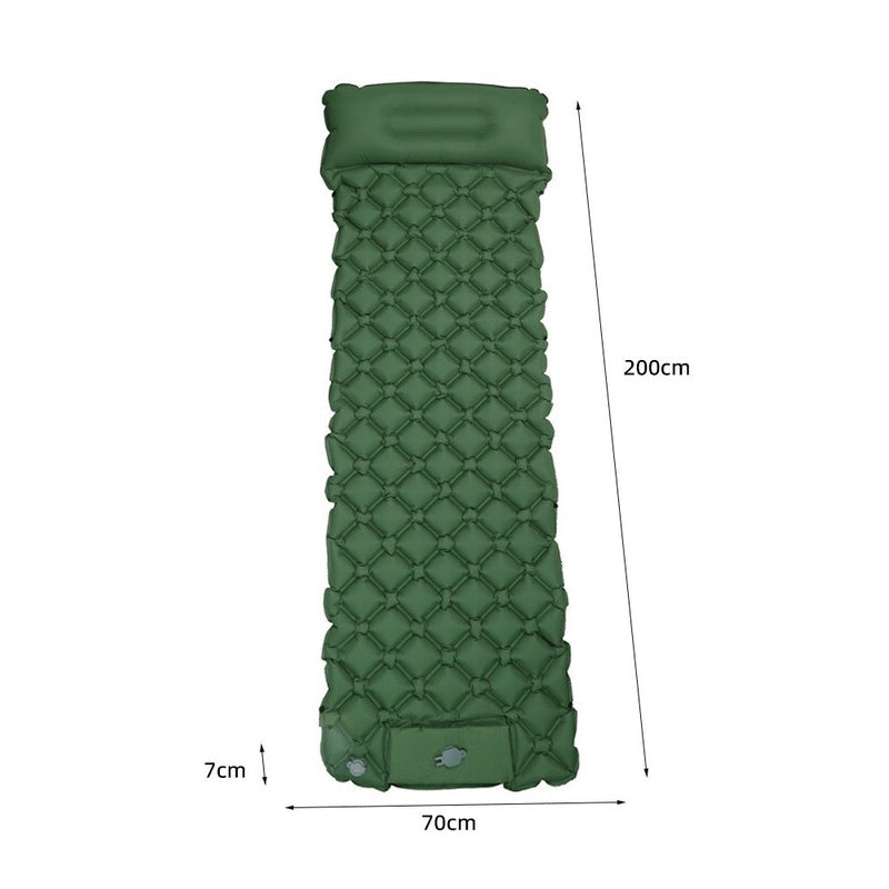 Ultralight Inflatable Sleeping Pad with Pillow - 1-2 Person Camping Mattress