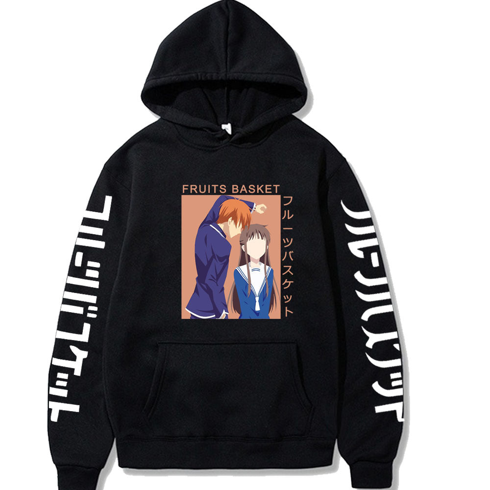 Sohma Kyo Honda Tohru Fruits Basket Printed Hooded Sweatshirt
