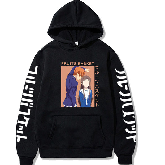 Sohma Kyo Honda Tohru Fruits Basket Printed Hooded Sweatshirt