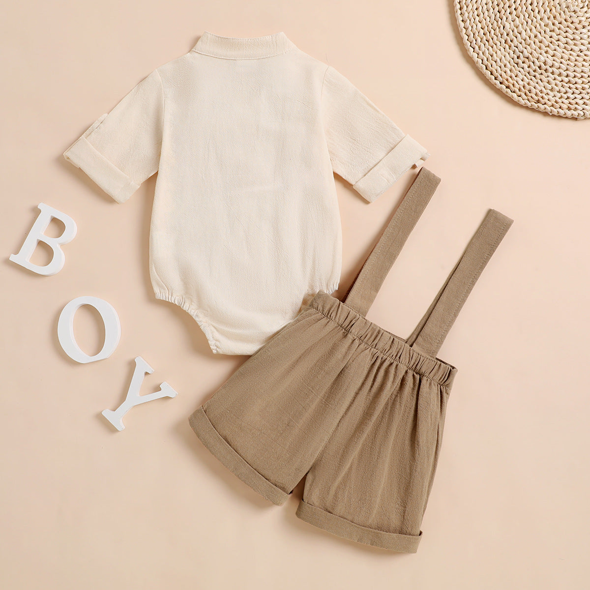 Short sleeved and rolled up shirt set