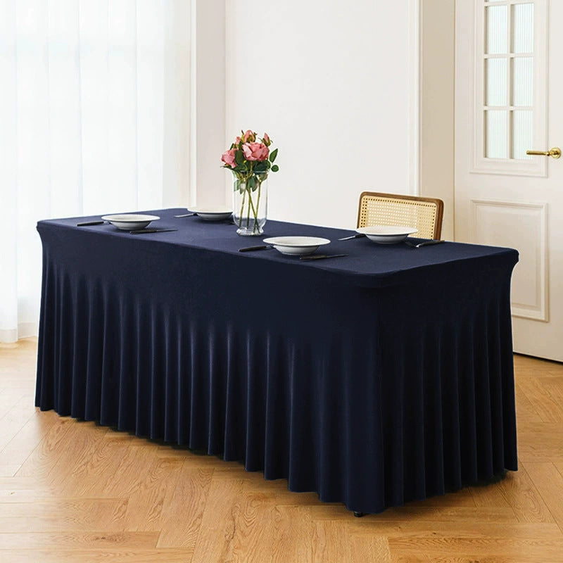 Stretch Spandex Table Cloth Rectangular, Fitted Table Cover for Weddings Parties Banquets Hotel Event Decoration
