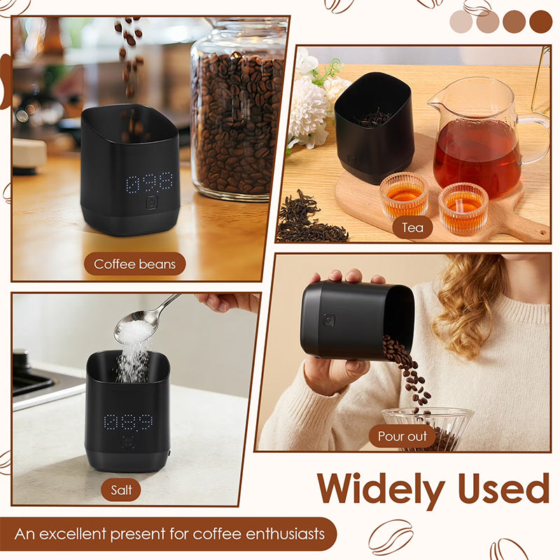 Lightweight Digital Coffee Dosing Cup, Rechargeable LED Weighing Cup for Espresso
