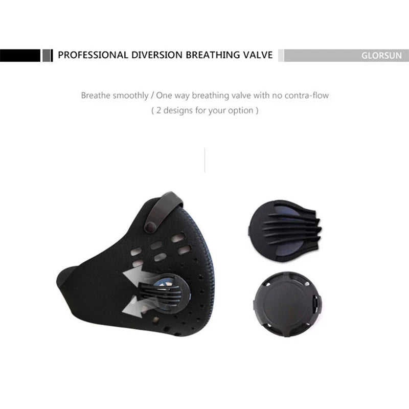 Dust Mask PM2.5 Neoprene Smog Fog Motorbike Riding Face Mouth Custom Air Filter Wholesale Anti Odor Smoke Dust Maske Health