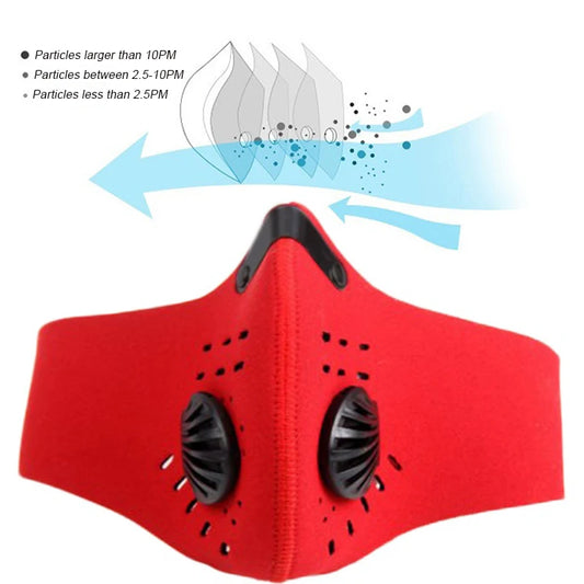 Dust Mask PM2.5 Neoprene Smog Fog Motorbike Riding Face Mouth Custom Air Filter Wholesale Anti Odor Smoke Dust Maske Health